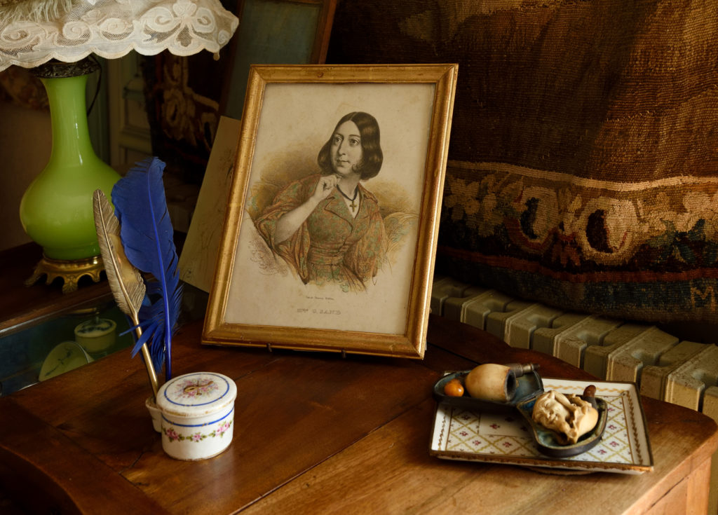 portrait de George Sand dans sa chambre à Boussac